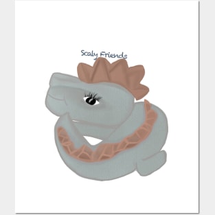 Sasha the silver Dino - The Scaly Friend's Collection Artwort By TheBlinkinBean Posters and Art